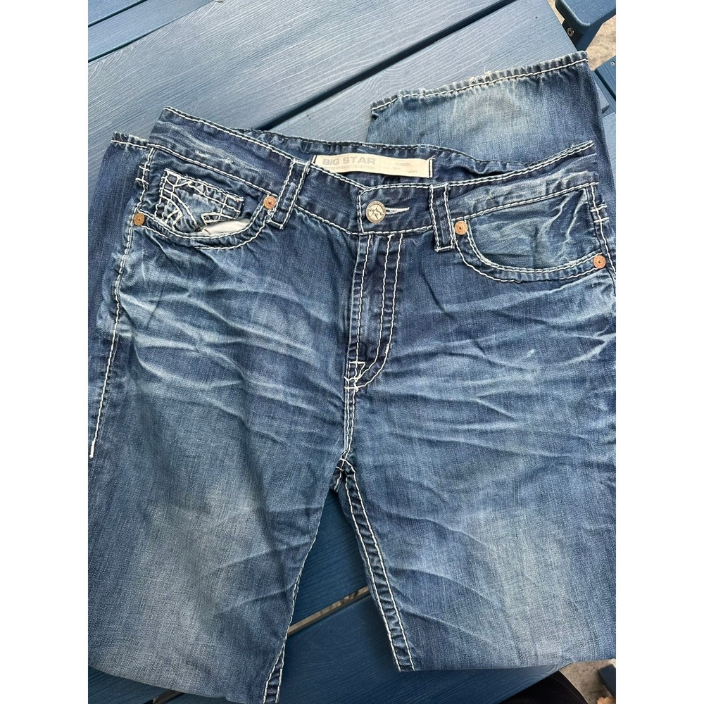 Big Star Pioneer Bootcut Jeans Mens 38L Limited Vintage Collection Thick Stitch